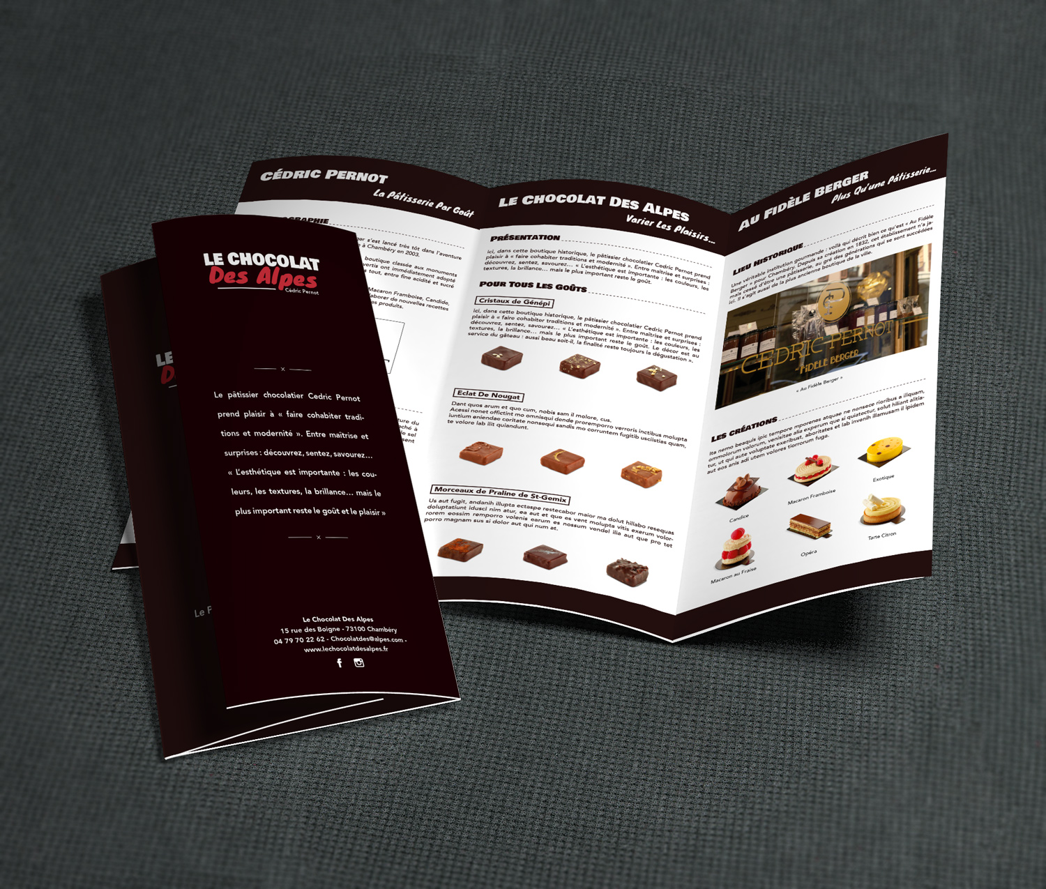 Aperçu du dépliant trois volets