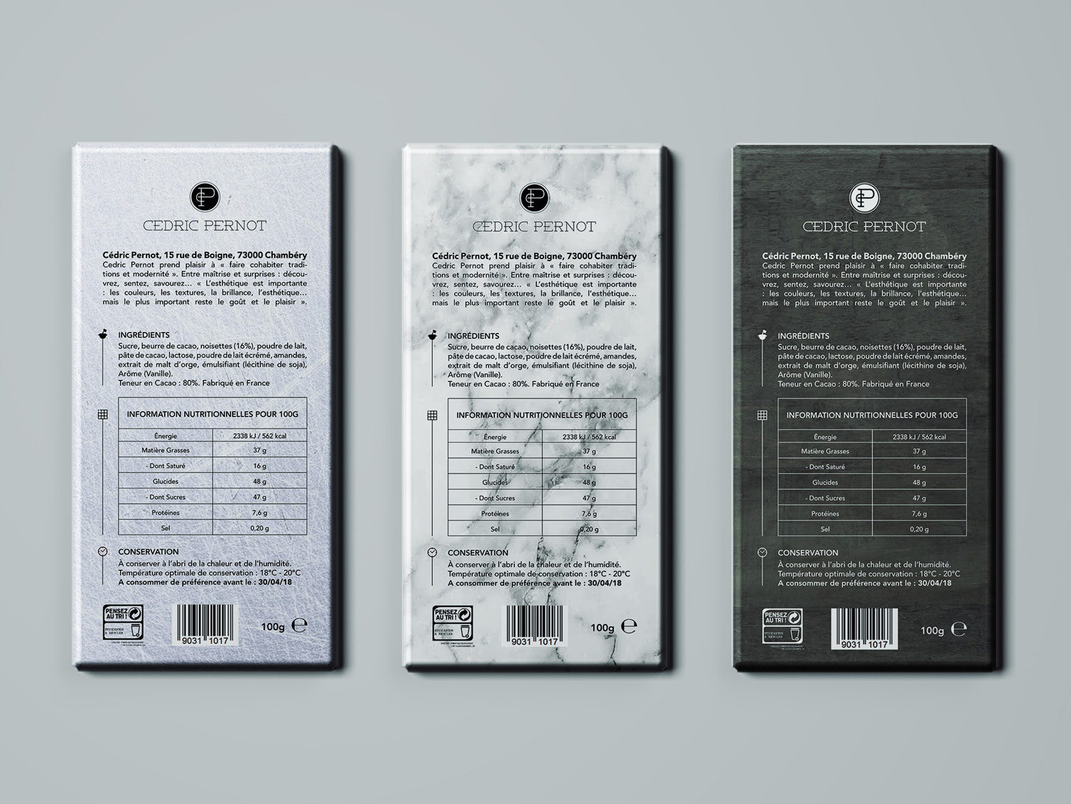 Verso des tablettes de la nouvelle gamme