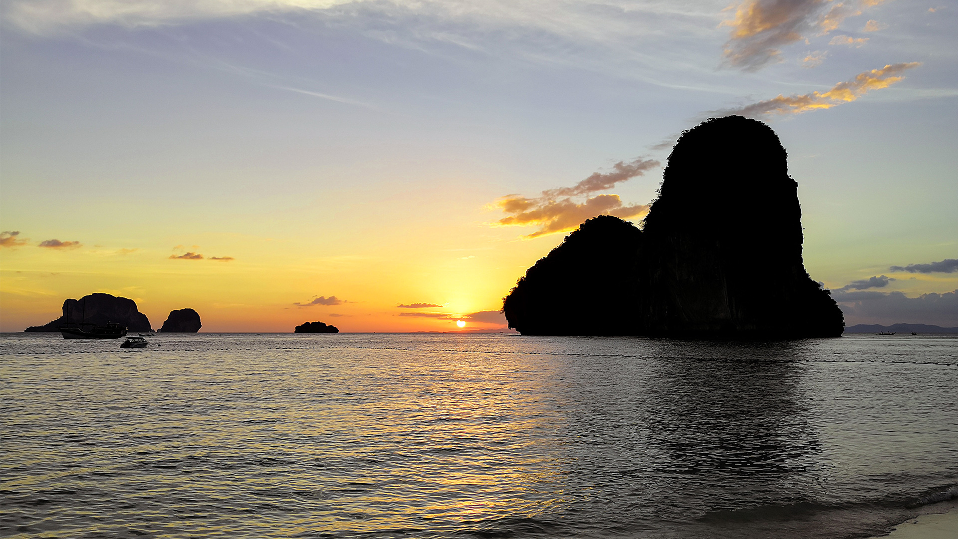 Coucher de soleil Railey Beach